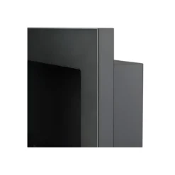 Camino a Bioetanolo da Incasso 2kW Nero in Acciaio Inox 65x12x40 cm