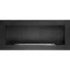 Camino a Bioetanolo da Incasso 2,5kW Nero in Acciaio Inox 90x12x40 cm