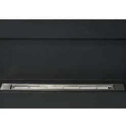 Camino a Bioetanolo da Parete 2,5 KW Nero Fiamma Reale Lana di Roccia