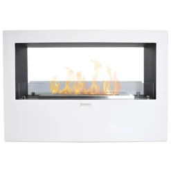 Camino a Bioetanolo 4,5L Bianco da Appoggio 4kW da Interno Esterno