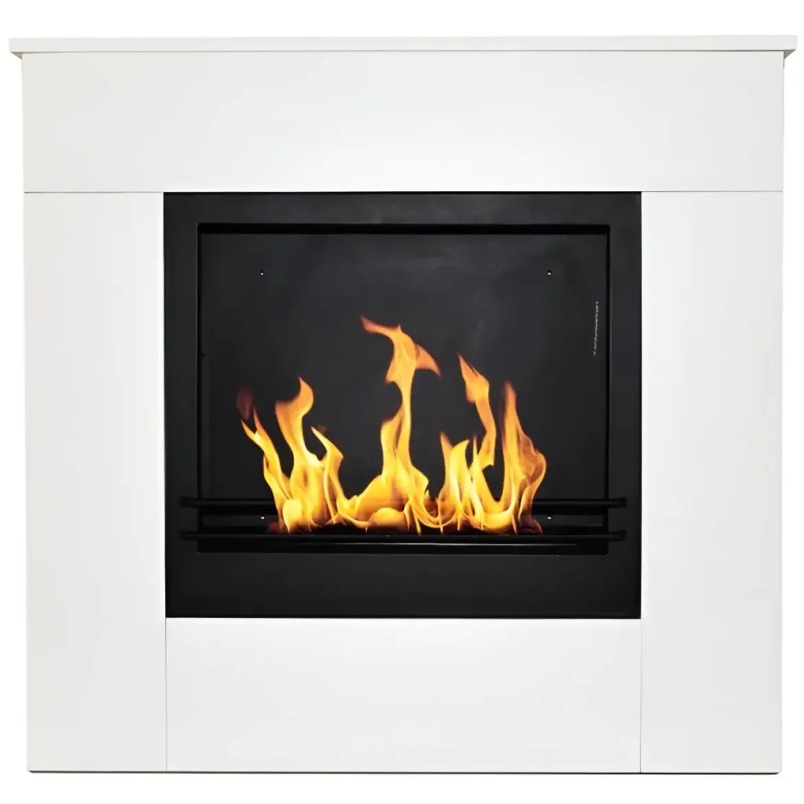 Camino a Bioetanolo 1,8L da Soggiorno 3,4 kW in Legno Bianco Venato