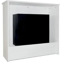 Camino a Bioetanolo 1,8L da Soggiorno 3,4 kW in Legno Bianco Venato