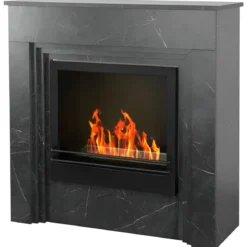 Camino a Bioetanolo 1,8L da Terra 3,4 kW in Legno Effetto Marmo Nero