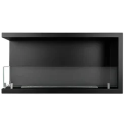 Camino a Bioetanolo 1,5L Nero Angolare a Sinistra da Incasso 90x45 cm
