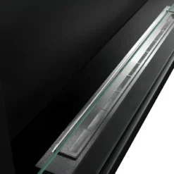 Camino a Bioetanolo 1,5L Nero da Incasso 120x45 cm Angolare a Destra