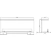 Camino a Bioetanolo Trifacciale da Incasso 120x45 cm 1,25L Nero 3kW
