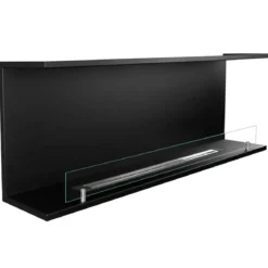 Camino a Bioetanolo Trifacciale da Incasso 120x45 cm 1,25L Nero 3kW