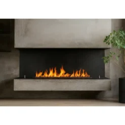 Camino a Bioetanolo Trifacciale da Incasso 120x45 cm 1,25L Nero 3kW