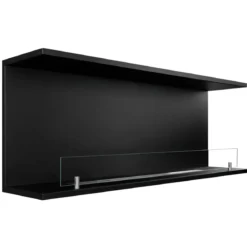 Camino a Bioetanolo Trifacciale da Incasso 120x45 cm 1,25L Nero 3kW