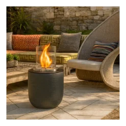 Camino Bioetanolo da Giardino 1,5L Grigio Ghisa da Pavimento 35x55 cm