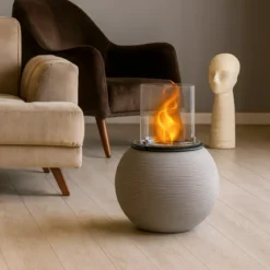 Camino Bioetanolo 1,5L Corda Beige Ø40 da Terra Fiamma Reale Portatile
