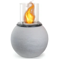 Camino Bioetanolo 1,5L Corda Beige Ø40 da Terra Fiamma Reale Portatile