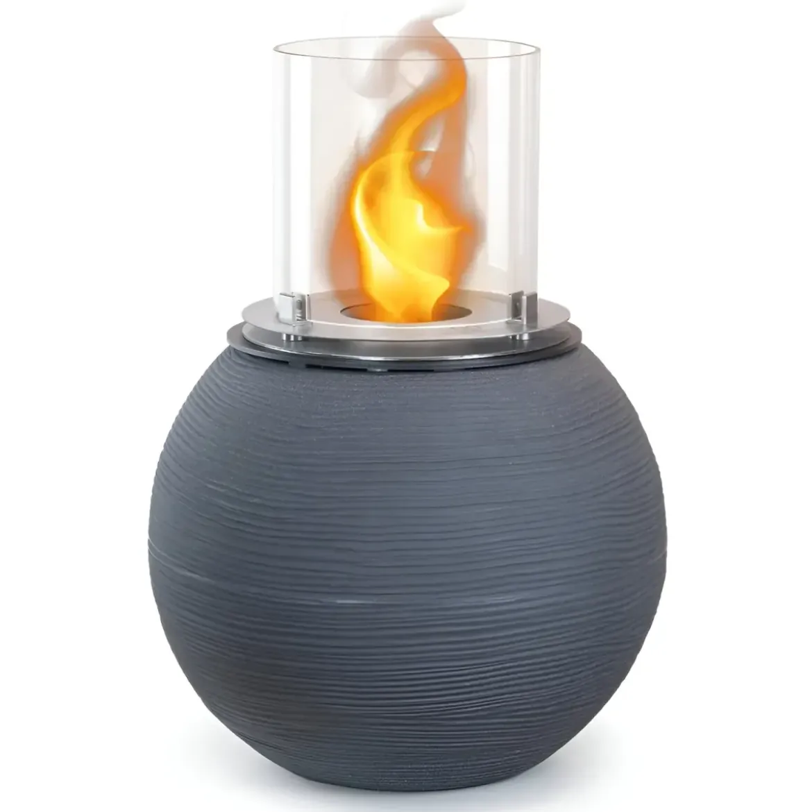 Camino Bioetanolo 1,5L Ghisa Grigio Ø40 da Terra Fiamma Reale Portatile