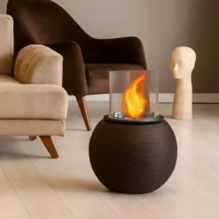 Camino Bioetanolo 1,5L Marrone Ø40 da Terra Fiamma Reale Portatile
