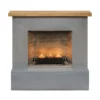 Camino Effetto Cemento a Candele TAGU ZenFlame Rolf Grigio