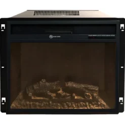 Camino Elettrico Angolare 1800W da Appoggio Legno Bianco per Interno