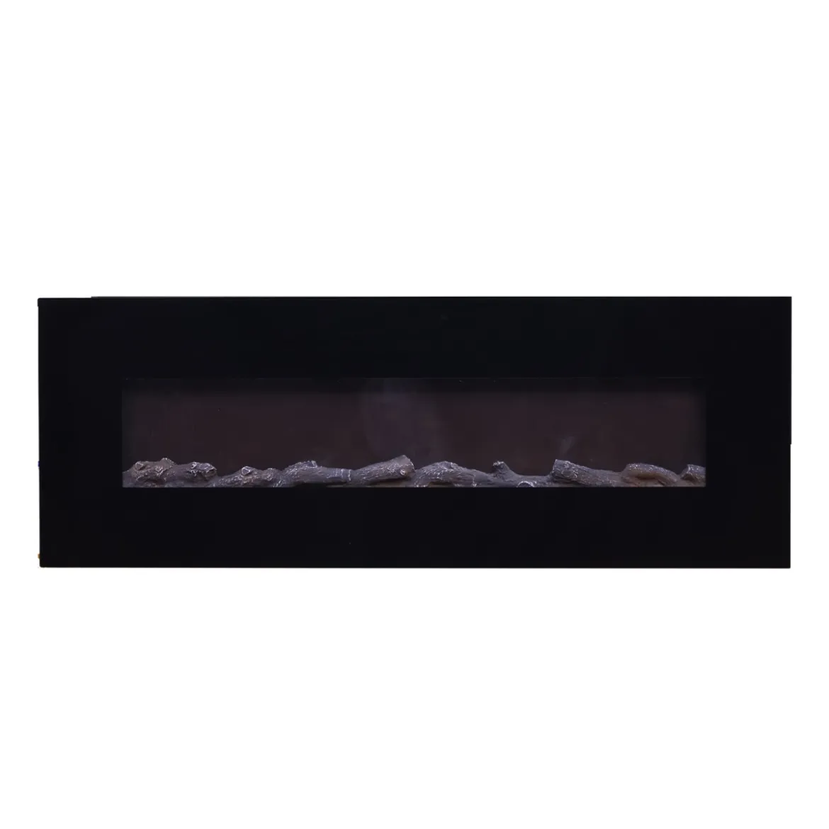 Camino Elettrico 150cm da Parete con Led Fiamma Finta Potenza Regolabile