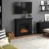 Camino Elettrico con Cornice in Legno Nero Tagu Larsen 1500w e Telecomando