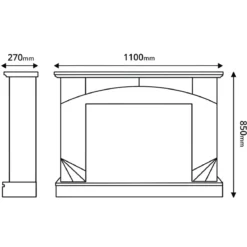 Camino Elettrico con Mantello Legno Noce 1500W Fiamma LED 3 Colori