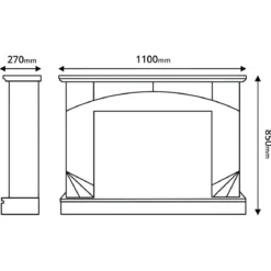 Camino Elettrico con Mantello Legno Scuro 1500W Fiamma LED 3 Colori