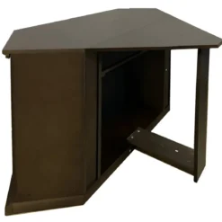 Camino Elettrico con Mobile Angolare 1800W da Appoggio in Legno Noce