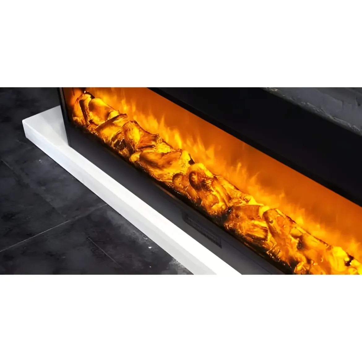 Camino Elettrico da Incasso 150 cm Effetto Fiamma a Led 750 1500 Watt