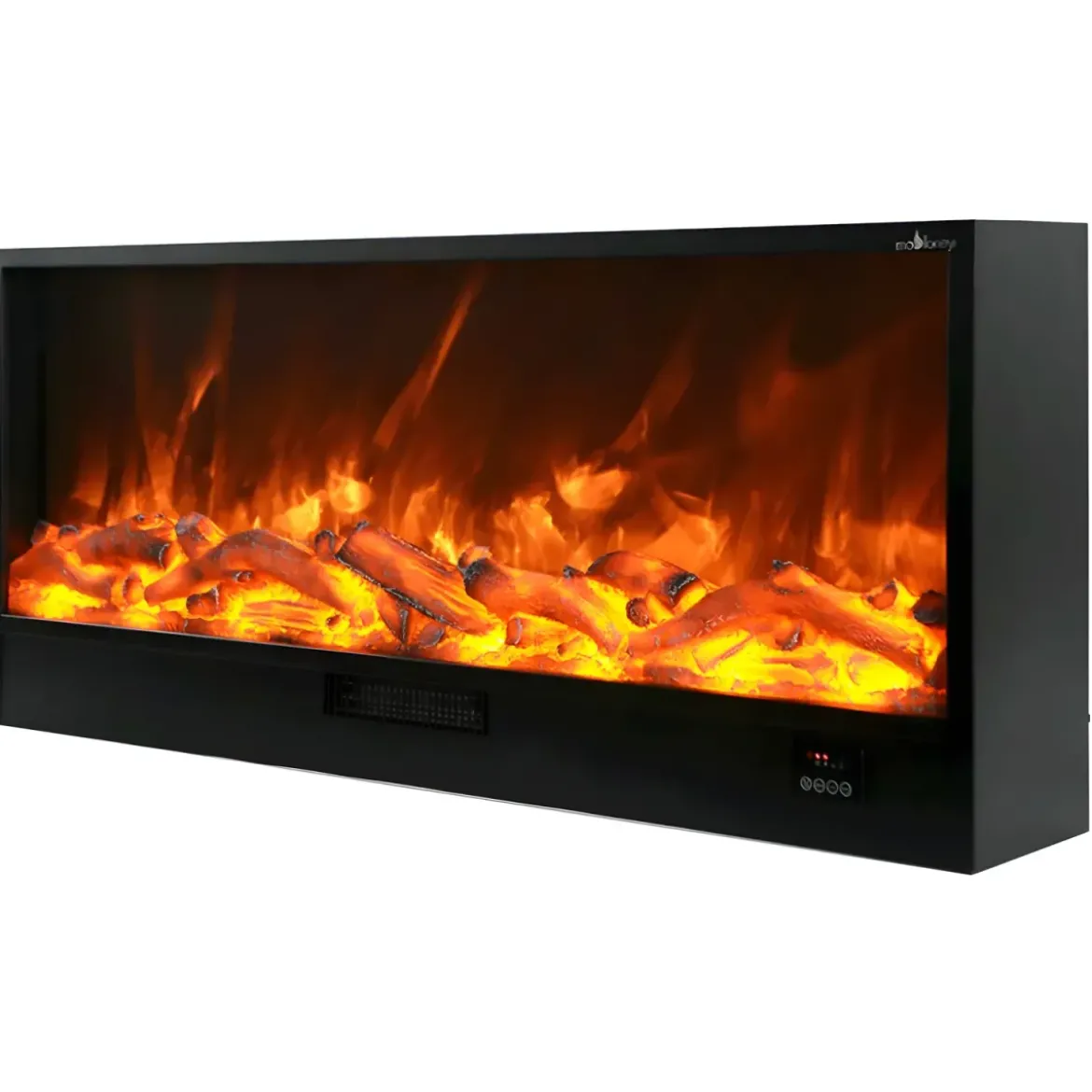 Camino Elettrico da Incasso 150 cm Effetto Fiamma a Led 750 1500 Watt