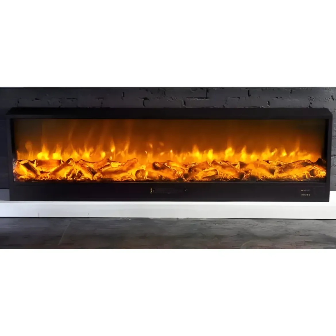 Camino Elettrico da Incasso 150 cm Effetto Fiamma a Led 750 1500 Watt