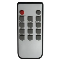 Camino Elettrico da Parete 1800 W Vetro Temperato LED Telecomando