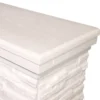 Camino Elettrico Moderno Bianco 2000W Effetto Pietra Finiture Oro