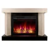 Camino Elettrico Riscaldamento 1500W Moderno Beige Fiamma 3 Colori