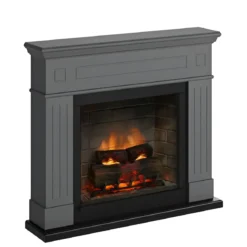 Camino Elettrico Tagu Larsen PowerFlame2 Grigio 1600W