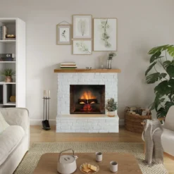 Camino Elettrico Tagu Rolf PowerFlame2 1600w Cemento Bianco