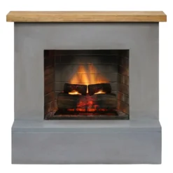 Camino Elettrico Tagu Rolf PowerFlame2 1600w Cemento Grigio