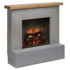 Camino Elettrico Tagu Rolf PowerFlame2 1600w Cemento Grigio