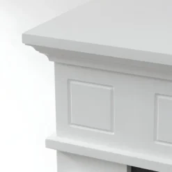 Camino Elettrico 1800W Bianco da Appoggio Telecomando Programmabile