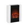 Camino Elettrico 1500 W con Cornice in Legno Stufa Fuoco Finto a Led Telecomando