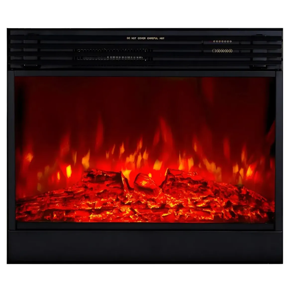 Camino Elettrico 1950W da Appoggio Effetto Fiamma Suono Legna Beige