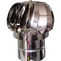 Camino Eolico Turbina Acciaio Inox 12 cm Aspiratore Comignolo Girevole
