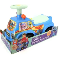Camioncino Stitch Cavalcabile per Bambini a Spinta con Luci e Suoni