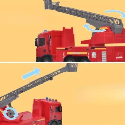 Camion dei Pompieri a Frizione Giocattolo Scania con Luci Suoni Rosso