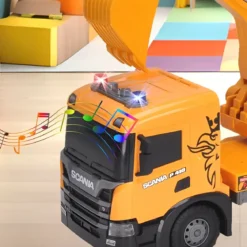 Camion Escavatore Giocattolo Scania Luci e Suoni con Braccio Mobile