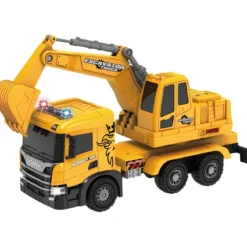 Camion Escavatore Giocattolo Scania Luci e Suoni con Braccio Mobile