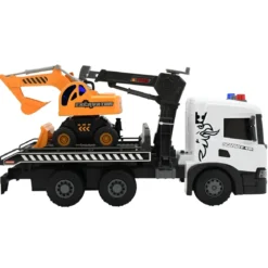 Camion Giocattolo con Gru e Escavatore Scania Luci e Suoni Realistici