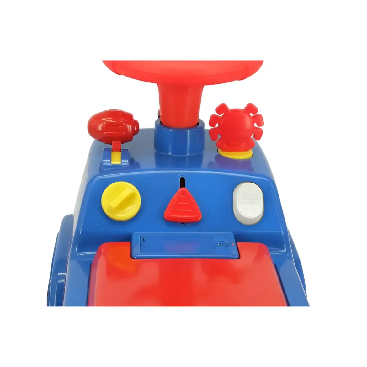 Camion per Bambini Cavalcabile Blu con Rimorchio Luci Suoni e Volante
