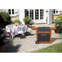 Campingaz Barbecue Dual Gas 14 Kw Metano GPL 3 Bruciatori Griglia Piastra Ghisa