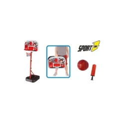 Canestro da Basket Piantana Pallone Pompa Aria Pallacanestro Bambini Regolabile