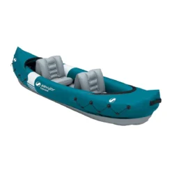 Canoa 2 due Posti con Sedili Kayak Gonfiabile da Mare Lago Senza Pagaia Remi