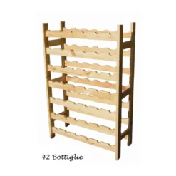 Cantina Vino in Legno 7 Ripiani Porta Bottiglie 42 Cantinetta Mobile Scaffali