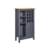 Cantinetta Antracite in rovere Porta Bottiglie 76,8x33x124,4 cm